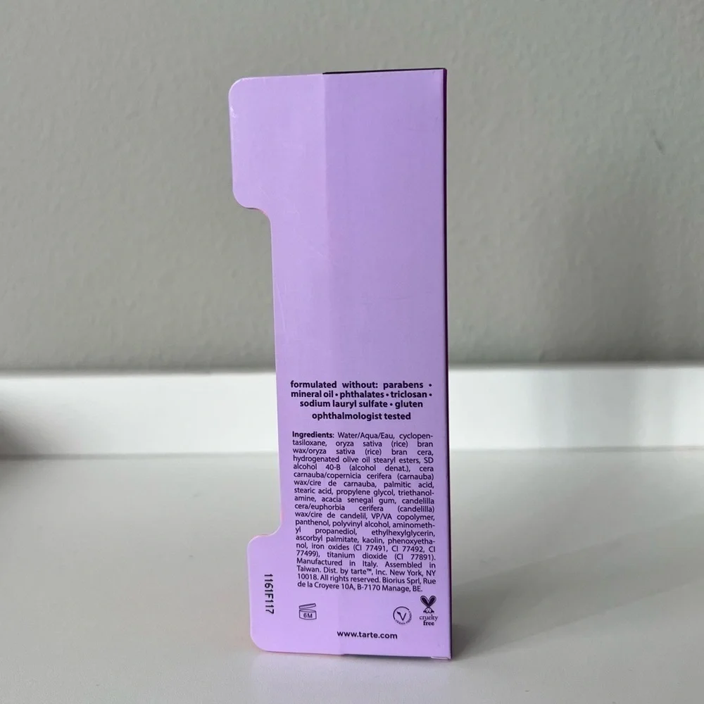 tarte Lifted Sweatproof Mascara, Black Brown, Full Size, NWT!